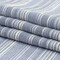 1 Yard Sky Blue and White Striped Gauzy Cotton Crepe Fabric 60 inch Width